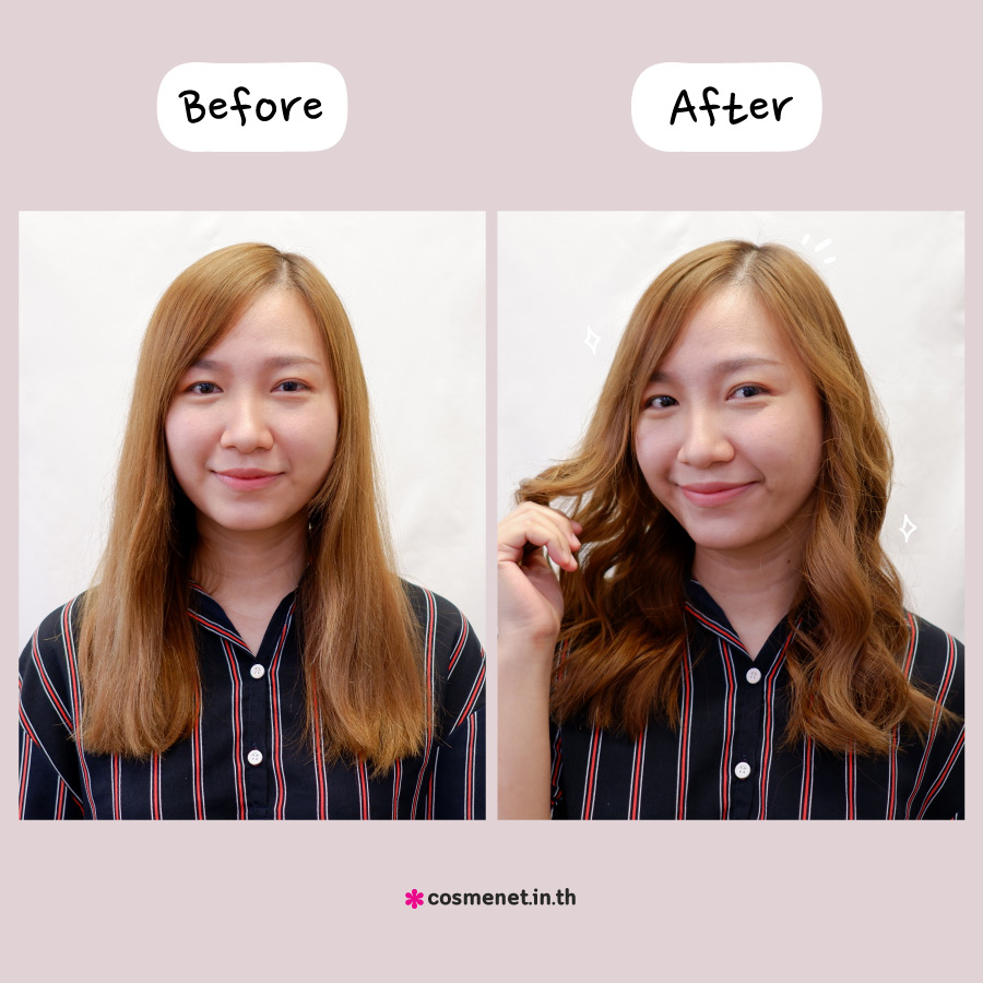 ก่อนและหลังใช้ REMINGTON Curl & Straight Confidence เครื่องหนีบผม รุ่น S-6606