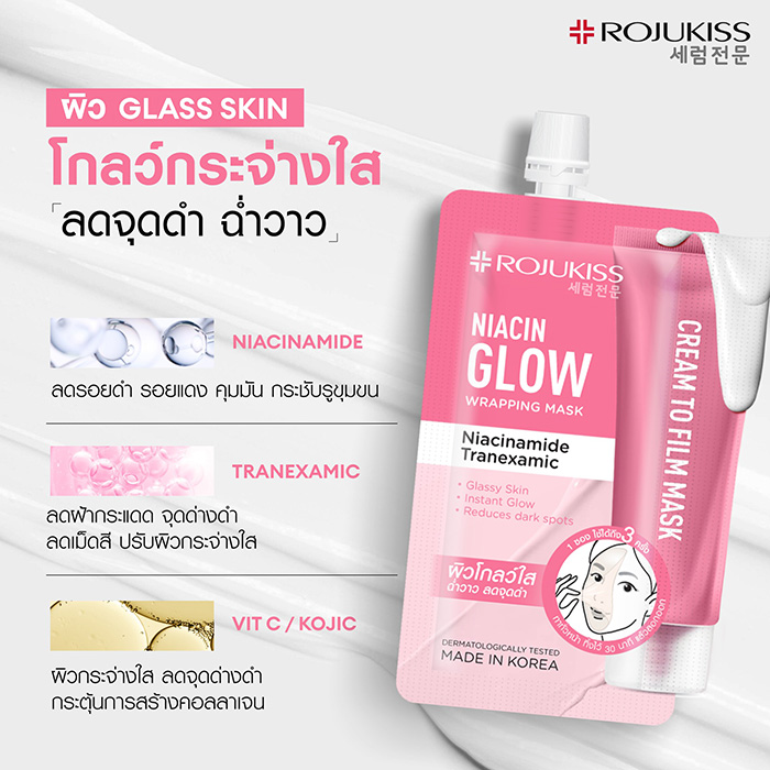 แร็ปปิ้งมาส์ก ROJUKISS Wrapping Mask