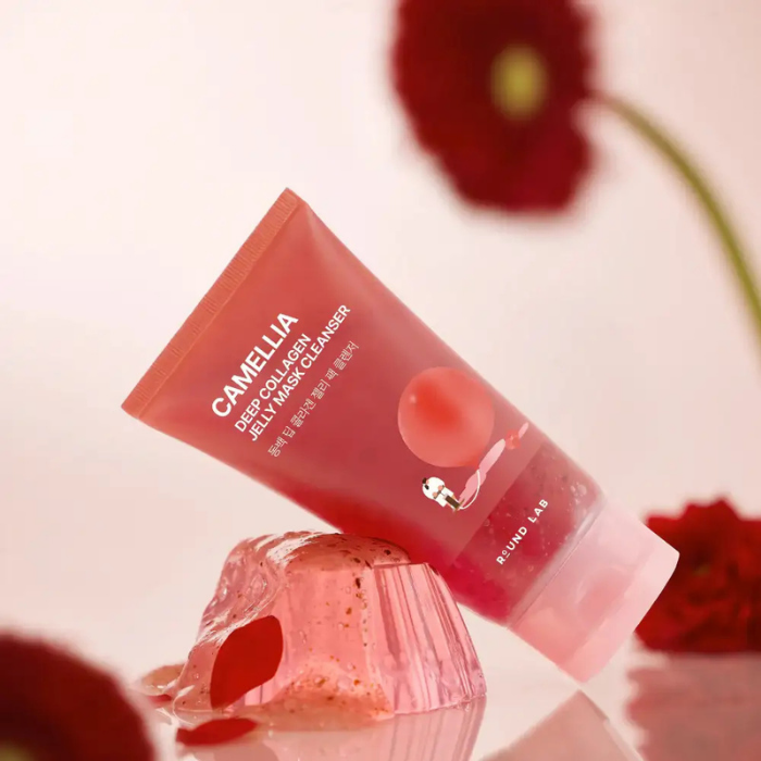 คลีนเซอร์เจลลี่ Round Lab Camellia Deep Collagen Jelly Mask Cleanser คลีนเซอร์เจลลี่ Round Lab Camellia Deep Collagen Jelly Mask Cleanser