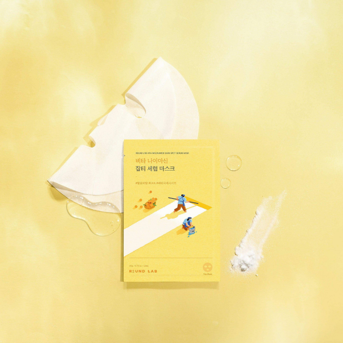 แผ่นมาส์กไมโครไฟเบอร์ Round Lab Vita Niacinamide Dark Spot Serum Mask แผ่นมาส์กไมโครไฟเบอร์ Round Lab Vita Niacinamide Dark Spot Serum Mask