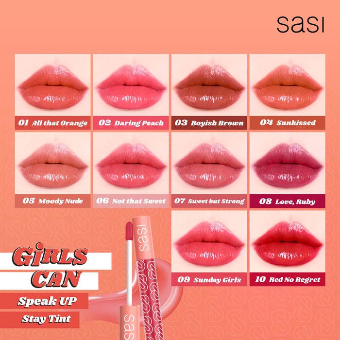 ลิปทินท์ Sasi Girls Can Speak Up Stay Tint