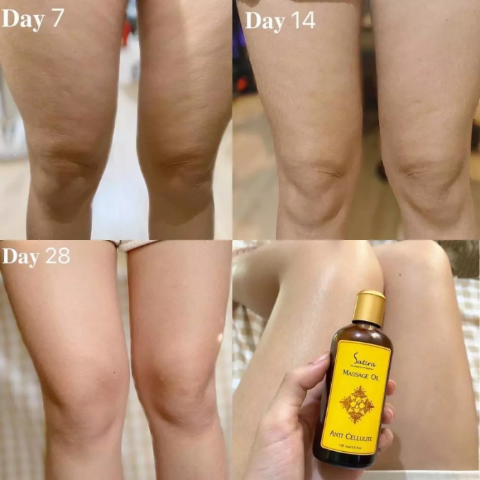 น้ำมันนวดผิวกาย Satira Massage Oil : Anti Cellulite