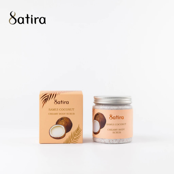 สครับขัดผิวเนื้อครีม Satira Samui Coconut Creamy Body Scrub