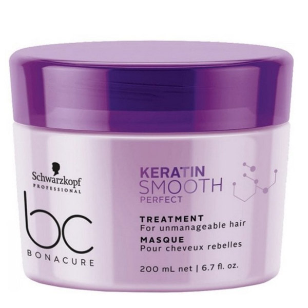 Schwarzkopf BC Bonacure Keratin Smooth Perfect Treatment ทรีตเมนต์บำรุงเส้นผม สำหรับผมชี้ฟู แห้งเสีย จัดทรงยาก 