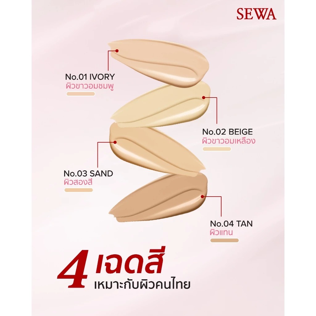 คุชชั่น Sewa Cushion Glassy Matte Retouch SPF 50 PA+++