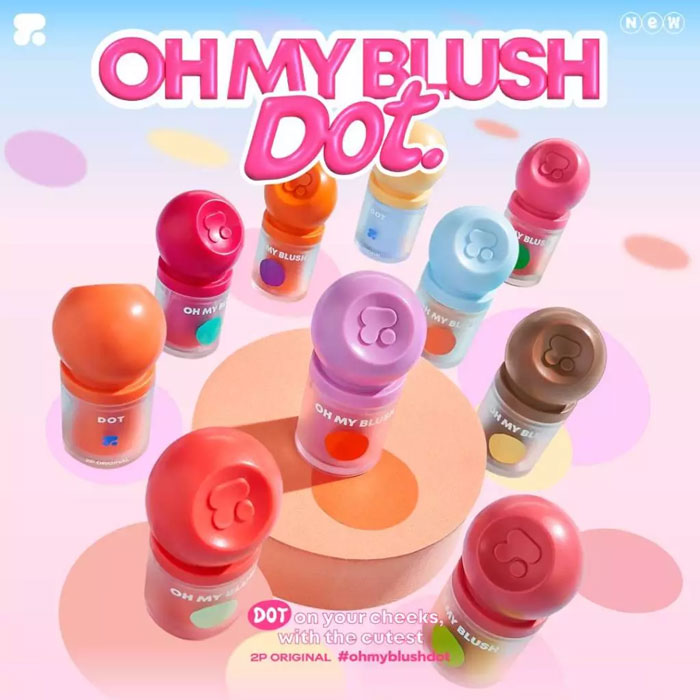 บลัชออน 2P Original Oh my Blush Dot