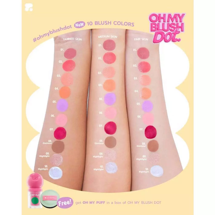 บลัชออน 2P Original Oh my Blush Dot