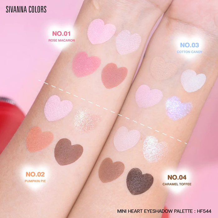 อายแชโดว์ SIVANNA Colors Mini Heart Eyeshadow Palette 