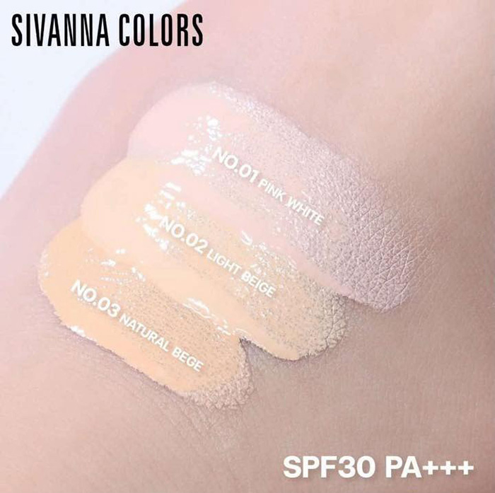 รองพื้นเนื้อน้ำ SIVANNA Colors Super Cover Foundation SPF30 PA+++