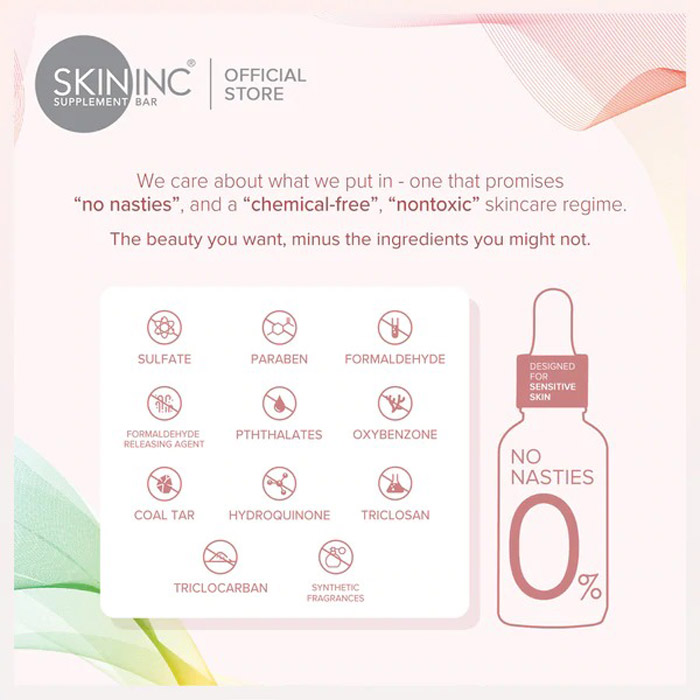  SKIN INC HYALURONIC ACID SERUM ปราศจากสารที่ก่อให้เกิดการแพ้หรือระคายเคือง