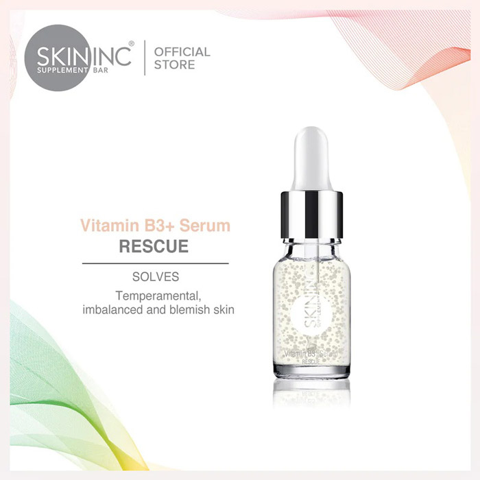 SKIN INC VITAMIN B3  SERUM วิตามิน บี สาม พลัส เซรั่ม ช่วยลดการเกิดสิว หลุมสิว สร้างเม็ดสีให้กับผิวและเสริมเกราะป้องกันผิว