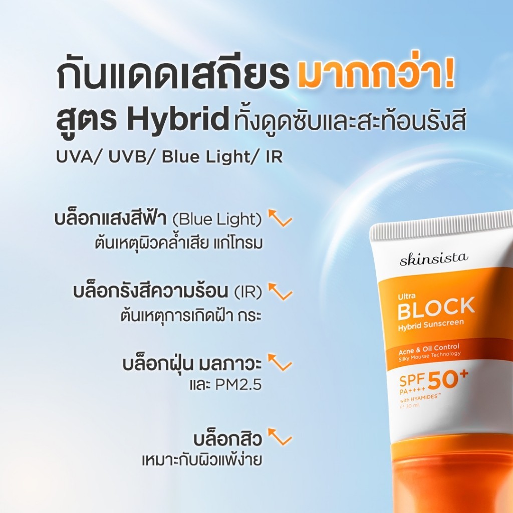 Skinsista Ultra Block Hybrid Sunscreen SPF50+ PA++++