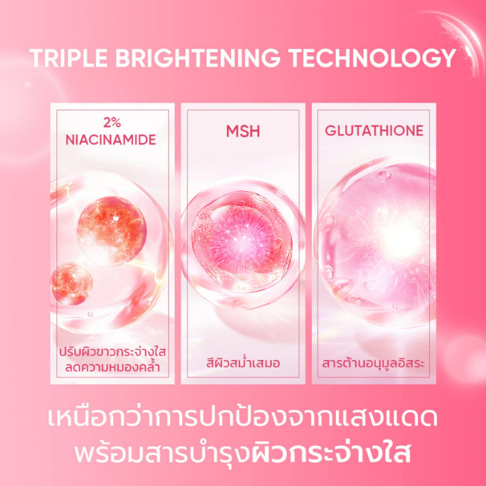 ครีมกันแดดทาหน้า SKINTIFIC MSH Niacinamide Serum Sunscreen Glow & Bright SPF50+ PA++++ ครีมกันแดดทาหน้า SKINTIFIC MSH Niacinamide Serum Sunscreen Glow & Bright SPF50+ PA++++