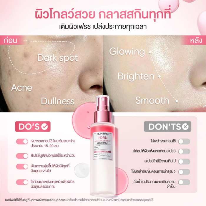 เซรั่มสเปรย์ SKINTIFIC PDRN Radiance Bright Serum Spray เซรั่มสเปรย์ SKINTIFIC PDRN Radiance Bright Serum Spray