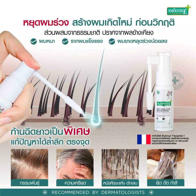 สเปร์ยบำรุงผม Smooth E Dr.Smooth E Anti Hair Loss Serum Spray