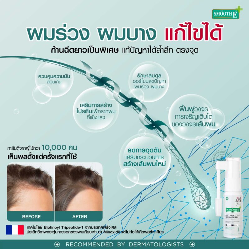 สเปร์ยบำรุงผม Smooth E Dr.Smooth E Anti Hair Loss Serum Spray