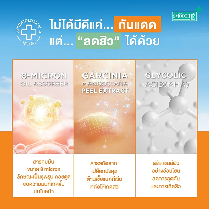 กันแดด Smooth E Sun Dry Touch SPF50+ PA++++