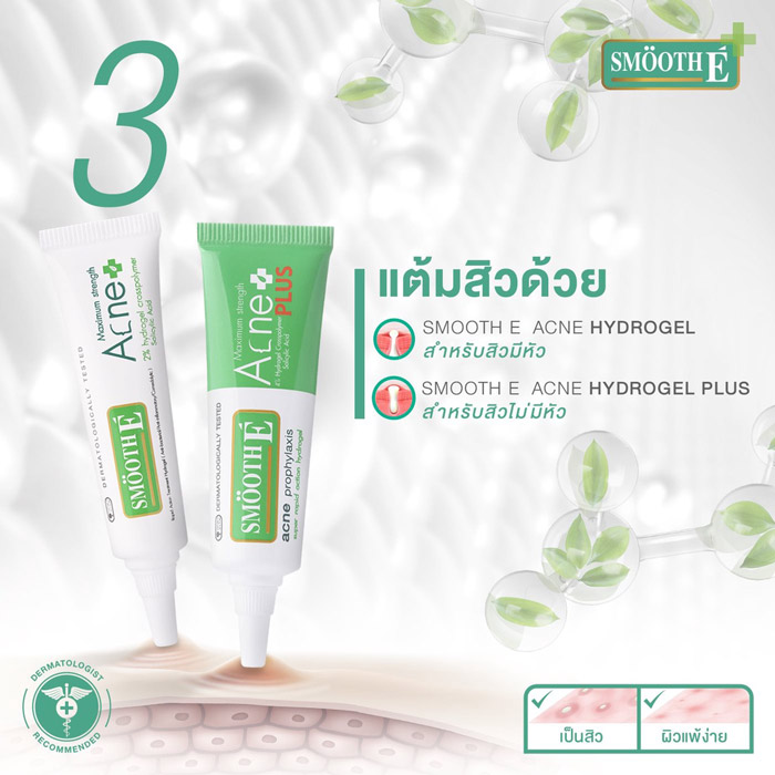 Smooth E Acne Hydrogel Plus เจลแต้มสิว