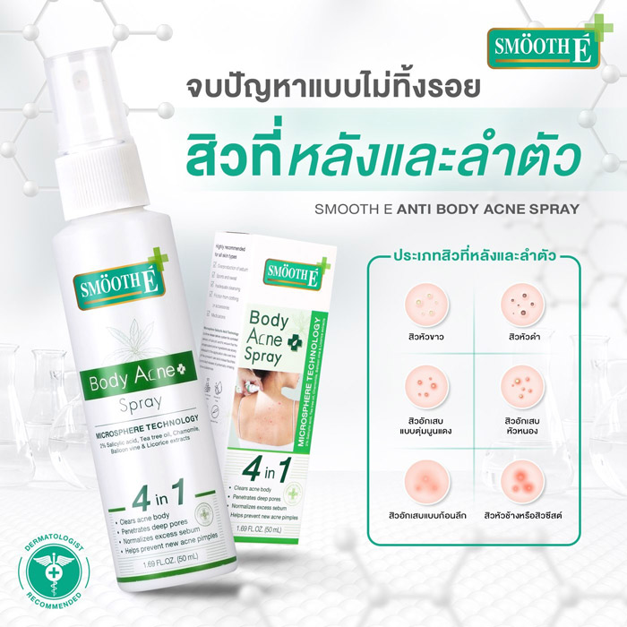 Smooth E Anti Body Acne Spray สเปรย์ฉีดสิว