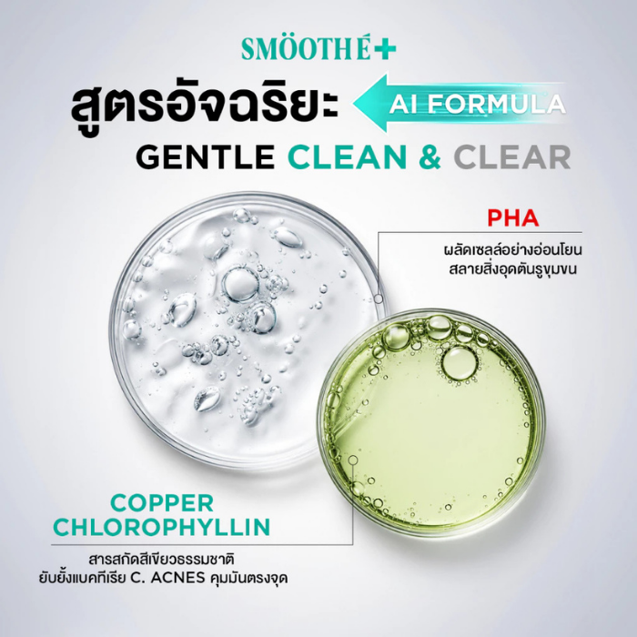 คลีนซิ่งสูตรลดสิว Smooth E Micellar Serum Acne Cleansing Water