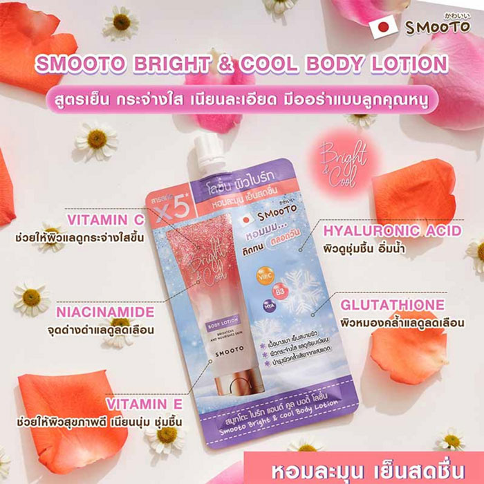 โลชั่นบำรุงผิวกาย Smooto Bright & Cool Body Lotion