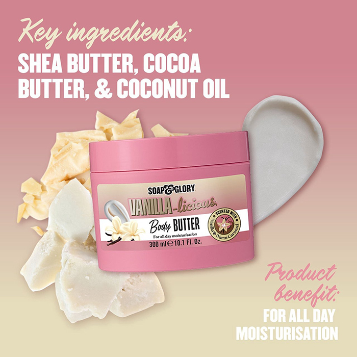 ครีมบำรุงผิวเข้มข้น Soap & Glory Vanilla-Licious Body Butter ครีมบำรุงผิวเข้มข้น Soap & Glory Vanilla-Licious Body Butter