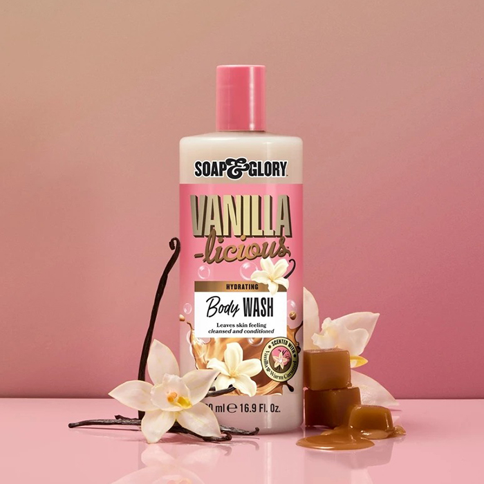 ครีมอาบน้ำ Soap & Glory Vanilla-Licious Hydrating Body Wash ครีมอาบน้ำ Soap & Glory Vanilla-Licious Hydrating Body Wash