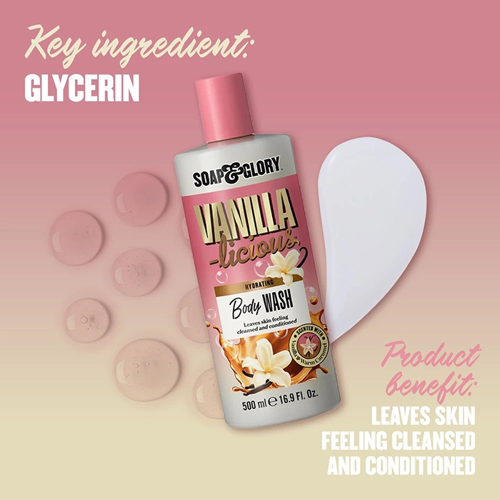 ครีมอาบน้ำ Soap & Glory Vanilla-Licious Hydrating Body Wash ครีมอาบน้ำ Soap & Glory Vanilla-Licious Hydrating Body Wash