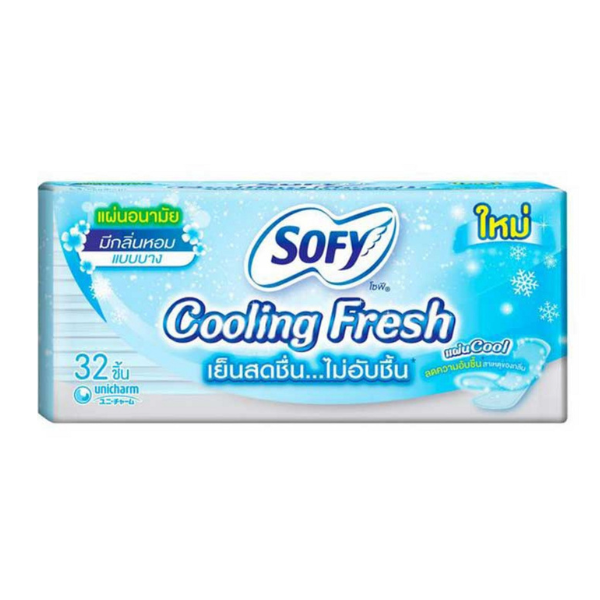 แผ่นอนามัยสูตรเย็น Sofy Panty liner Cooling Fresh Slim แผ่นอนามัยสูตรเย็น Sofy Panty liner Cooling Fresh Slim