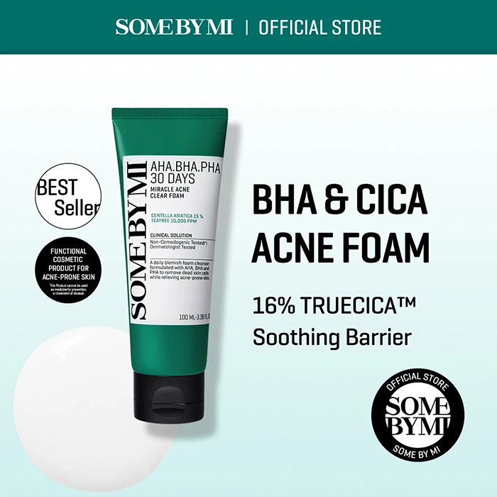 โฟมล้างหน้า SOME BY MI AHA-BHA-PHA 30Days Miracle Acne Clear Foam