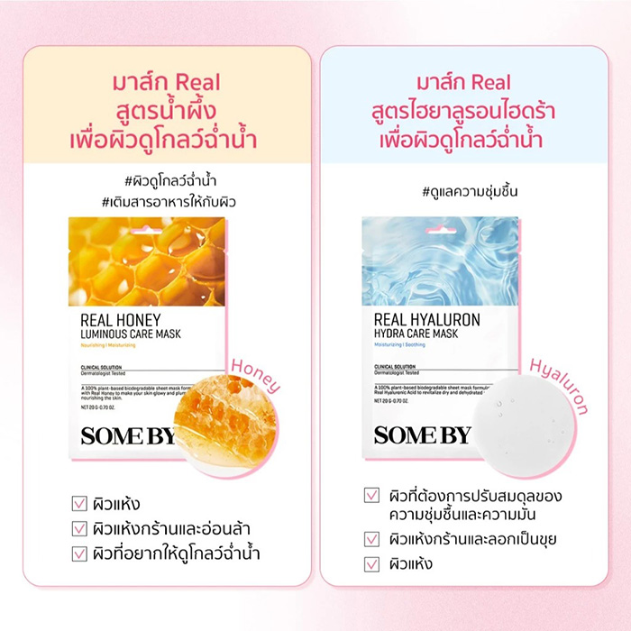 แผ่นมาส์กหน้า SOME BY MI Real Care Mask