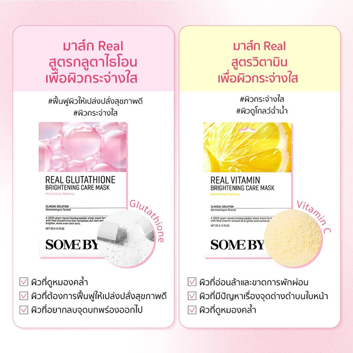 แผ่นมาส์กหน้า SOME BY MI Real Care Mask