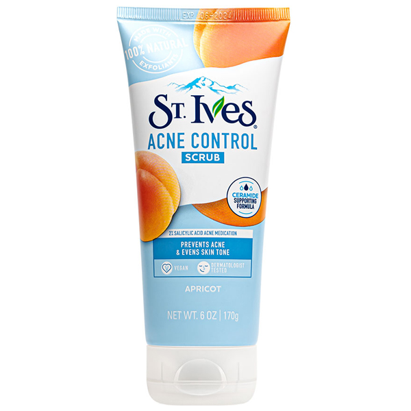 สครับสำหรับผิวหน้า St.Ives Acne Control Apricot Facial Scrub
