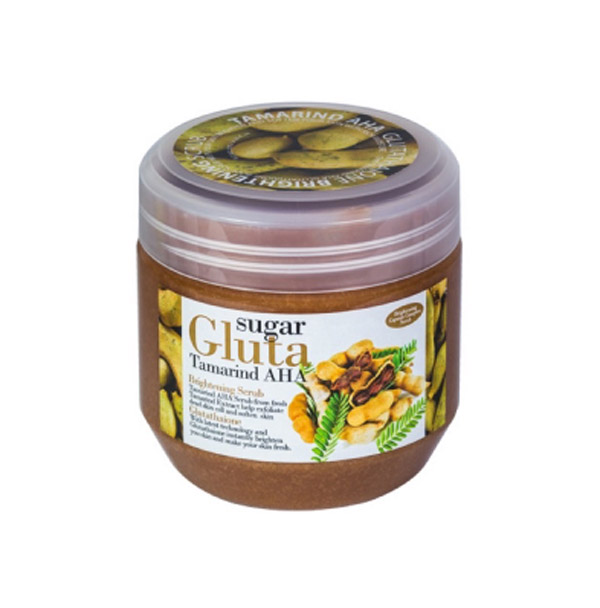 SUGAR GLUTA Scrub Tamarind สครับจะช่วยผลัดเซลล์ผิวเก่าที่ตายแล้วให้หลุดออก เผยผิวใหม่ กระจ่างใสผมชมพู เพียงขัดเบาๆบริเวณจุดแห้งกร้าน  กระจ่างใส เรียบเนียนเนียนนุ่มน่าสัมผัส