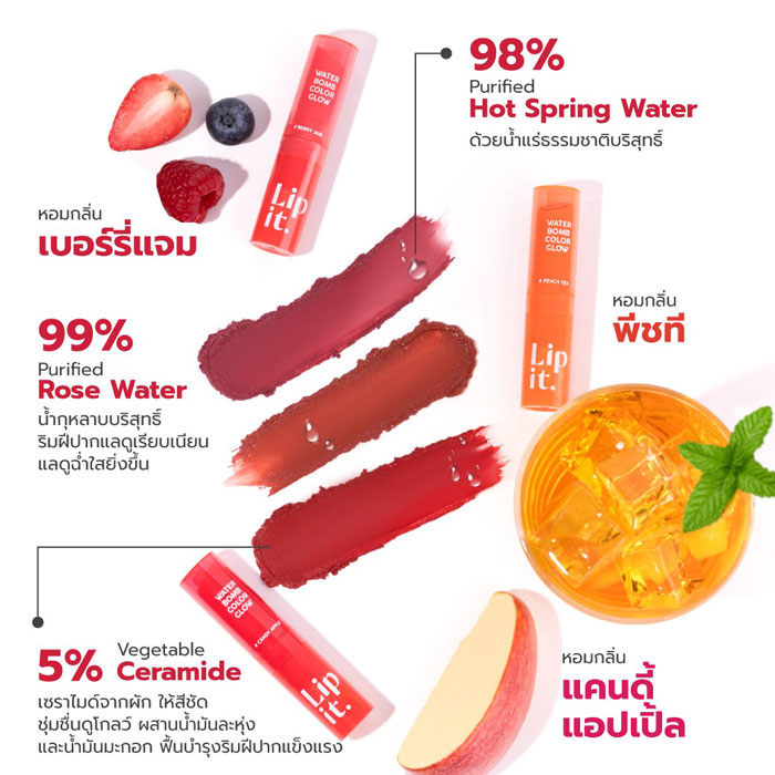 ลิปแคร์ Lip It Water Bomb Color Glow