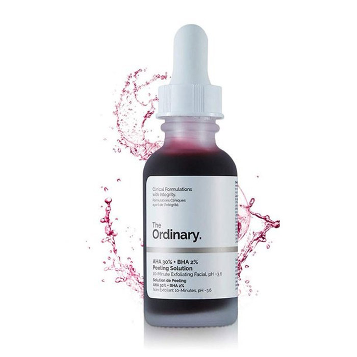 The Ordinary AHA 30%   BHA 2% Peeling Solution ขจัดเซลล์ผิวเสื่อมสภาพ ช่วยลดการสะสมของเซลล์เสื่อมสภาพที่อุดตันรูขุมขน ลดการเกิดสิว