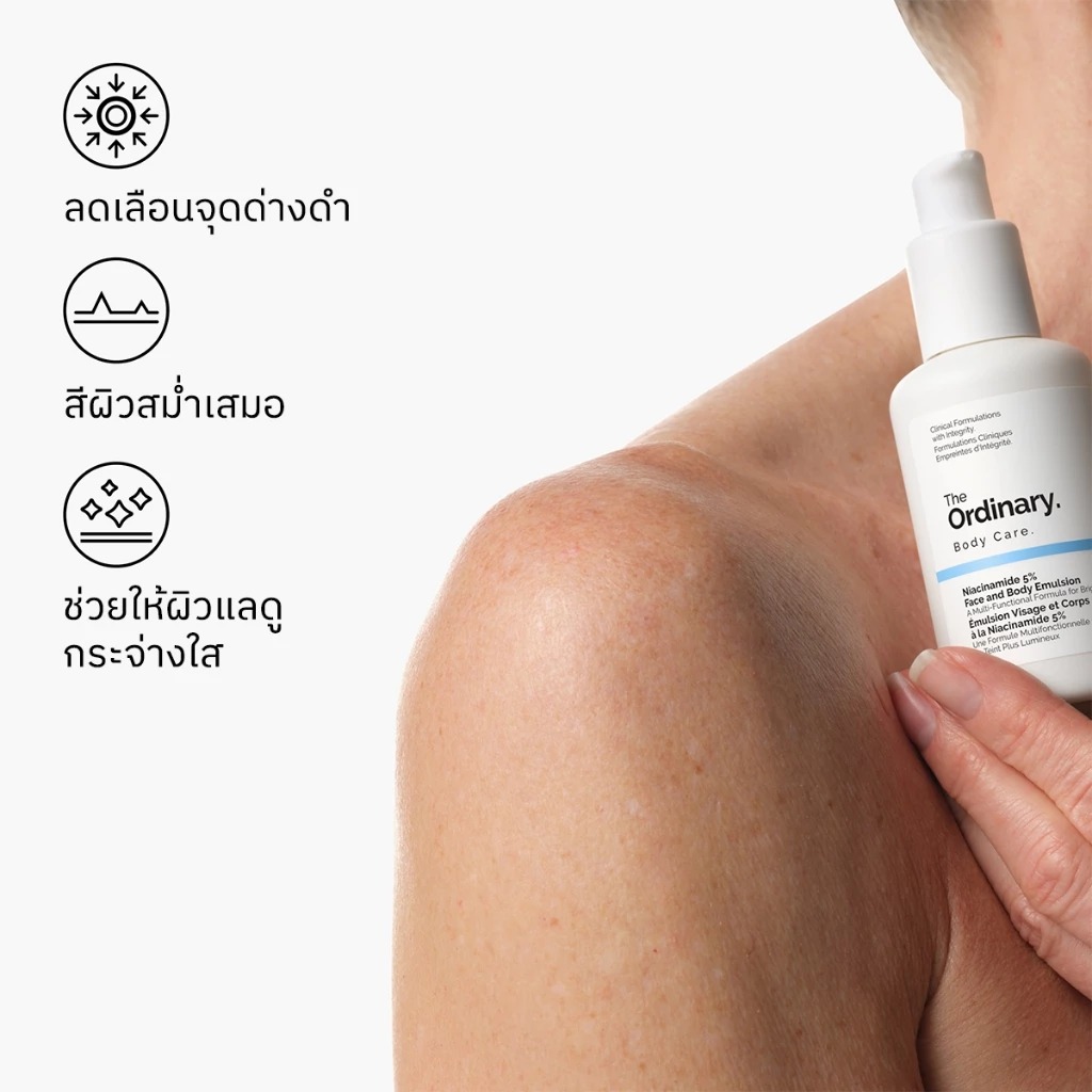 อิมัลชั่นผิวหน้าและผิวกาย The Ordinary Niacinamide 5% Face and Body Emulsion
