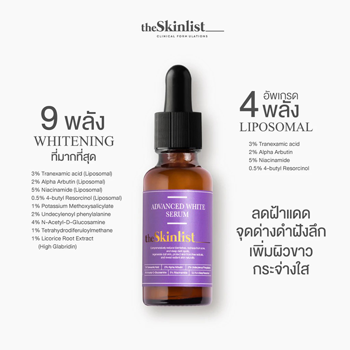 เซรั่ม The Skinlist Advanced White Serum + Antioxidants