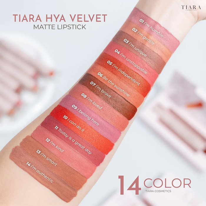 ลิปสติก TIARA Cosmetics HYA Velvet Matte Lipstick