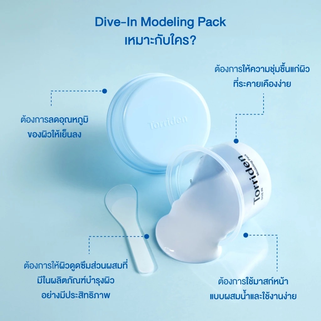 มาสก์หน้าชนิดลอกออก Torriden Dive In Modeling Pack