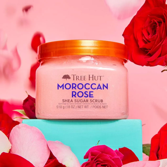 สครับ Tree Shea Sugar Scrub Moroccan Rose