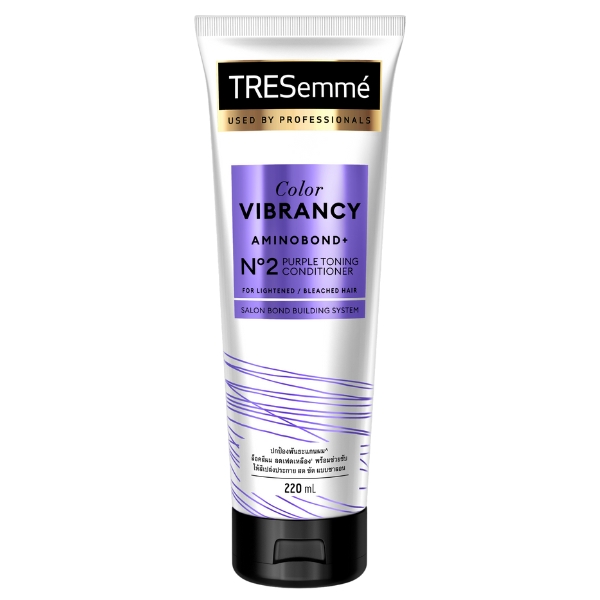 ครีมบำรุงผมสีม่วง TRESemmé Color Vibrancy Aminobond+No2 Purple Toning Conditioner