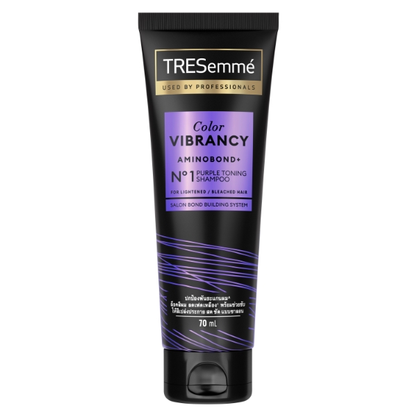แชมพูม่วง TRESemmé Color Vibrancy Aminobond+No1 Purple Toning Shampoo