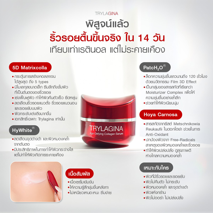 เซรั่มคอลลาเจน TRYLAGINA Age-Defying Collagen Serum