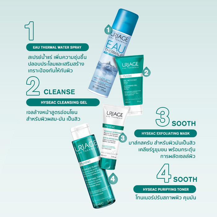 Uriage Hyseac 3-Regul Global Skincare ครีมบำรุงผิวหน้า 