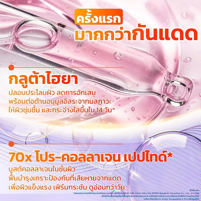 เซรั่มกันแดด Vaseline Gluta-Hya Photoage Defense UV Serum SPF50+ PA++++