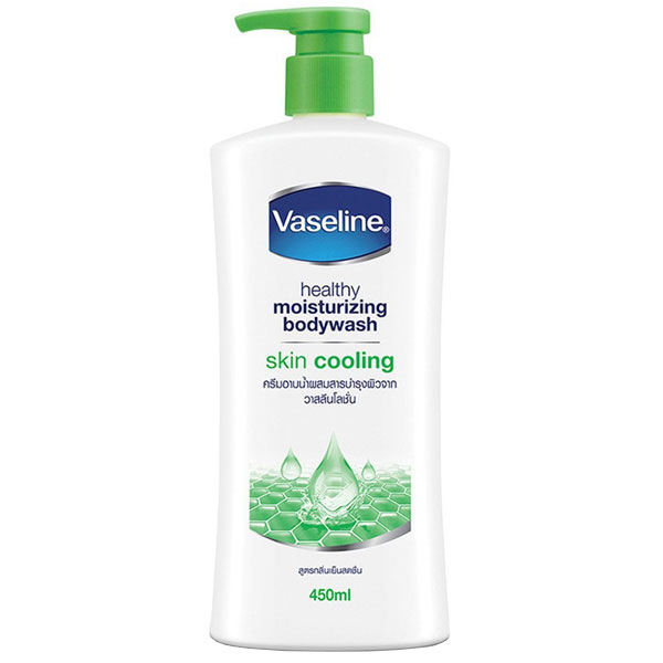 Vaseline Healthy Moisturising Body Wash 2 In 1 Skin Cooling ครีมอาบน้ำ