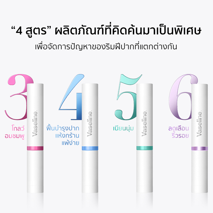 ลิปแคร์ Vaseline Pro Derma Lip Care Anti Wrinkle Serum Infused