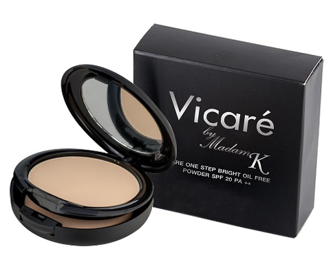 แป้งผสมรองพื้น Vicare One Step Bright Oil Free Powder SPF20 PA  