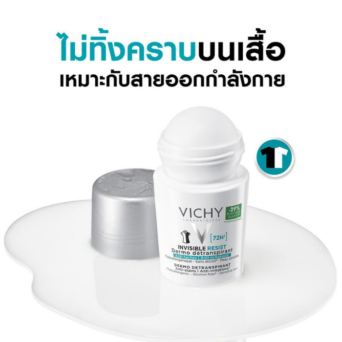 โรลออน VICHY Deodorant Invisible Resist Dermo Detranspirant โรลออน VICHY Deodorant Invisible Resist Dermo Detranspirant